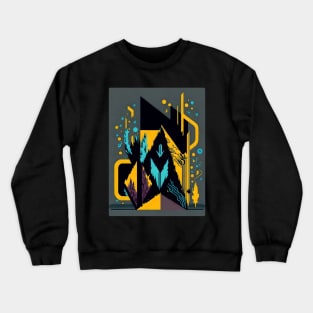 Abstract Colorful Mountain Crewneck Sweatshirt